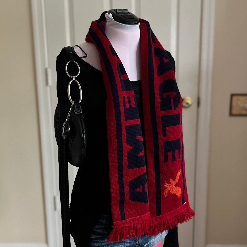American Eagle Outfitters | Dark Red Big Text Logo Scarf
